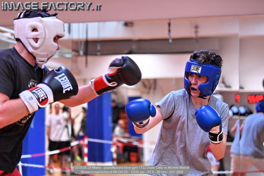 2019-05-29 Milano - pound4pound boxe gym 1722 Giulio Cielo vs Michele Mainoli